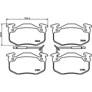 Hella Bremsbel?ge vorne Peugeot 305 Renault Rapid Super Twingo