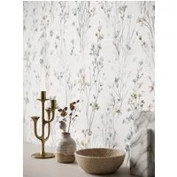 Newroom Vliestapete Lunara Hellgrün Tapete Vliestapete Blumen, strukturiert, Mustertapete