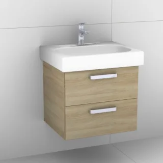 Artiqua 413 Waschtischunterschrank für Citterio 500544 ( ehem. 123560) Castello Eiche quer NB, 413-W 413-WU2L-K100-7136-426