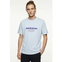 Jack & Jones T-Shirt JORCASSIS TEE SS CREW NECK FST mit Logo Schriftzug