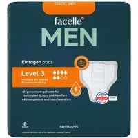 facelle Inkontinenz-Einlage MEN Level 3, 6, 8-St., Saugstärke 6