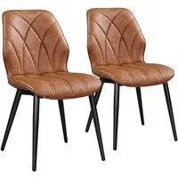 Yaheetech Küchenstuhl (2 St), Esszimmerstühle 2er Set Polsterstuhl für Küche/Esszimmer