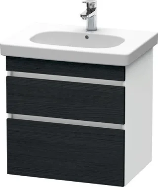 Duravit DuraStyle Waschtischunterbau wandhängend Eiche Schwarz & Weiß Matt 600x453x610 mm - DS648301 DS648301618