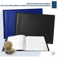 Larius Schmuckkasten Larius Münzenalbum für 240 Münzen, Gedenkmünzen, 2 Euro Münzen, usw