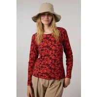 Himalaya Clothing Langarmshirt Damen Oberteil mit floralem Allover-Print - Langarmshirt aus Viskose Weiches Longsleeve in fließender Qualität