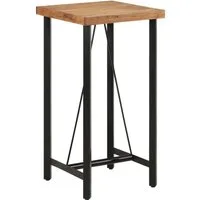 vidaXL Esstisch Bartisch 55x55x107 cm Massivholz und Eisen (1-St)