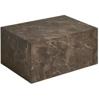 House Nordic Couchtisch PRAGUE, Braun, Marmoroptik, MDF, B 80 x H 40 x T 60 cm