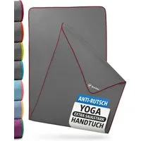 NirvanaShape Sporthandtuch Yoga Handtuch mit Antirutsch-Noppen, Yogatuch-Auflage für Yogamatte, Microfaser, +Yoga Einführungs eBook, Yogatuch-Auflage Saugstark, Hygienisch