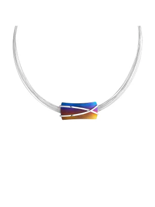 Zeeme Stainless Steel Halskette Edelstahl mit Titan 43+5cm lang