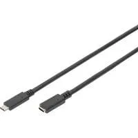 USB 2.0 Verlängerungskabel, USB-C Stecker > USB-C Buchse schwarz, 2 Meter, PD 60 Watt