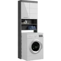 welltime Waschmaschinenumbauschrank SIENA, Breite 63cm, für Waschmaschine & Trockner, 2 Türen, MDF-Front (TOPSELLER) in verschiedenen Farben, Überbauschrank, Umbauschrank, Badschrank