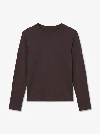 topshop - TSEVERYDAY LS TOP JRS NOOS Braun - Gr. - S
