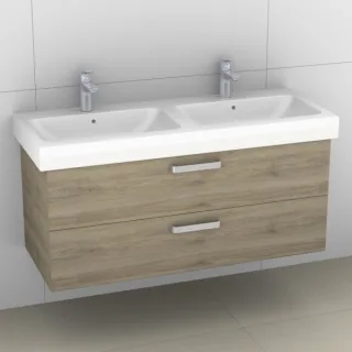 Artiqua 413 Waschtischunterschrank für iCon 124120 Sanremo Eiche quer NB, 413-WU2L-K05-7145-428 413-WU2L-K05-7145-428