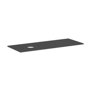 hansgrohe Xilesa E Konsole 54278760 1375x550mm, ohne Hahnloch, Ausschnitt links, schiefergrau matt