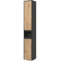 Vicco Hochschrank Majest, Anthrazit/Artisan, 30.2 x 191.5 cm mit 2 Türen (1-St)