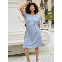 Sheego Etuikleid Kleid Kurzarm