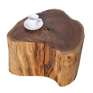 riess-ambiente Couchtisch, Braun, Braun, Holz, Holz, Rund, 50x30x45 cm, Wohnzimmer, Wohnzimmertische, Couchtische