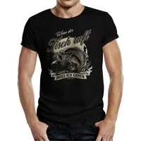 RAHMENLOS® T-Shirt für Angler - Wenn der Fisch ruft muss ich gehen