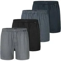 Schiesser Boxershorts 4er Pack Singel-Jersey (Spar-Set, 4-St) Boxershorts - Baumwolle - mit Eingriff - Atmungsaktiv