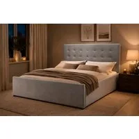 OTTO home Polsterbett Hamar, Knopfsteppung im Kopfteil, bis 250 KG belastbar (3 Breiten: 100cm/ 140cm/ 180cm), in verschiedenen Größen und Stoffen und Farben