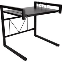 JEOBEST Regalelement Küchenregal Mikrowellenregal, längenverstellbares Mikrowellen Regal(40-65cm) Rutschfeste Füße