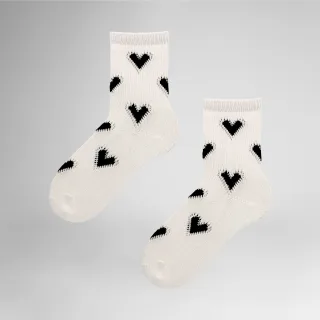 Hudson - HEARTS 2-PACK black/white - Gr. - 36.5