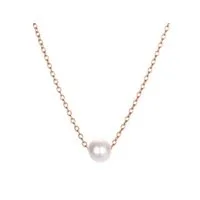 Runde Perlé Perlenkette zarte Kette mit mini Perle 3,5mm - 4mm, kleine Süßwasserperle, minimalistische Halskette, 925er Silber, 18K Gold, Roségold