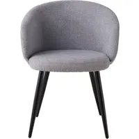 BHS LIVING Esszimmerstuhl Aurora mit Armlehnen, Stoffbezug aus Polyester, 55x58x77cm