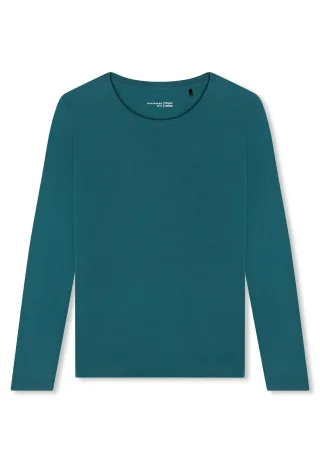 SCHIESSER - Shirt langarm Rundhals grün - Gr. - 46