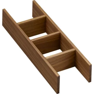 hansgrohe IntraStoris Inneneinteilung 54227630 für Schubkasten, Modul, 115x320mm, Nussbaum dunkel