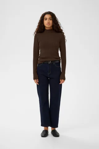 Strickpullover YenahIW Strickpullover Tight fit brown