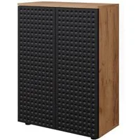 Vicco Midischrank Irma, Anthrazit gepunktet/Goldkraft Eiche, 60 x 81 cm (1-St)