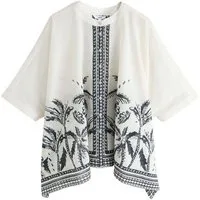 Next Kaftan Kaftanhemd-Cover-up mit Print (1-tlg)