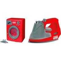 Happy People Kinder-Haushaltsset Waschmaschine und Bügeleisen, mit Licht- und Soundeffekt