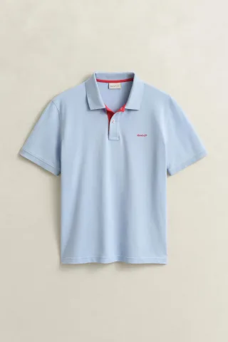 GANT - Kontrast Piqué Poloshirt fresh blue - Gr. - M