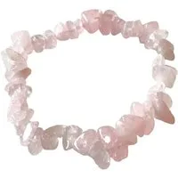 Steinfixx® Armband Rosenquarz Splitterarmband - Edelstein - Brasilien (16 cm Umfang, 1-tlg., beliebter und besonderer Edelstein), 100 % echt, Handarbeit