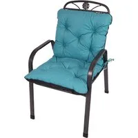 TexDeko Sitzauflage Ecolen Niedriglehner 40 x 40 x 40cm - gesteppte Gartenstuhl-Auflage, (1× Gartenstuhl-Auflage (80 × 40cm), UV-Beständig, Wasserabweisend mit Anti-Rutsch Boden
