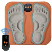 Toomoke Fußmassagegerät Fußmassagegerät 3D,6 Modi & 15 Stufen, Fernbedienung LCD, faltbar, 6 Modi, 15 Intensitätsstufen, mit Fernbedienung, Faltfunktion, für Durchblutung, Muskelschmerzlinderung, Venentrainer, Massage durch niederfrequente Impulse