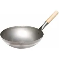 PAELLA WORLD Wok Original chinesischer Wok mit Holzgriff, Stahl