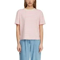 comma Rundhalsshirt Sommershirt mit Streifen