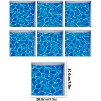 COOL-i ® Anti-Rutsch-Pad 6× Anti-Rutsch Aufkleber für Badewanne & Dusche, 3D, für Fliesen & Wannen (Wellenmuster)