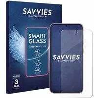 Savvies Displayschutzglas Schutzglas Panzer für Samsung Galaxy S23, 3 Stück, Schutzfolie Display Schutz Glas Folie klar