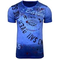 Baxboy T-Shirt Baxboy T-Shirt mit extravagantem Atlantic Crew Druck B-106