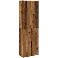 vidaXL Aktenschrank Highboard Altholz-Optik 60x32x190 cm Holzwerkstoff (1-St)