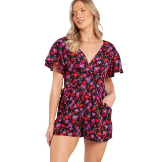 Influence - Spielanzug für Damen, Wickel (Schwarz)