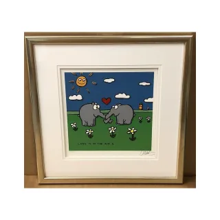 Otto Waalkes Original Siebdruck "Love is in the air" 2018...