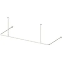 Aquabad® Duschvorhangstange Hastaflex Frame Duschvorhangstange, 2-läufig, kürzbar, Aluminium, 165cm x 70cm