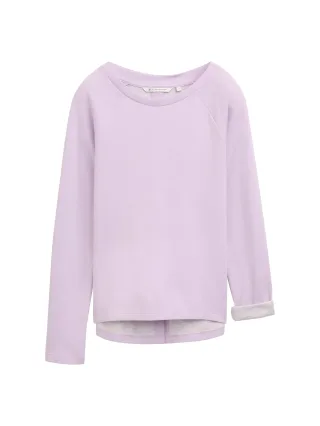 Denim Tom Tailor - Langarmshirt mit Deko-Knopfleiste purple dreams - Gr. - XL