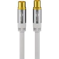 Antennenkabel (135dB typ), Koax-Buchse > Koax-Stecker weiß, 10 Meter