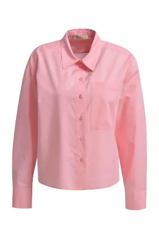 Smith&Soul - Boxy shirt collar blouse bubblegum - Gr. - S